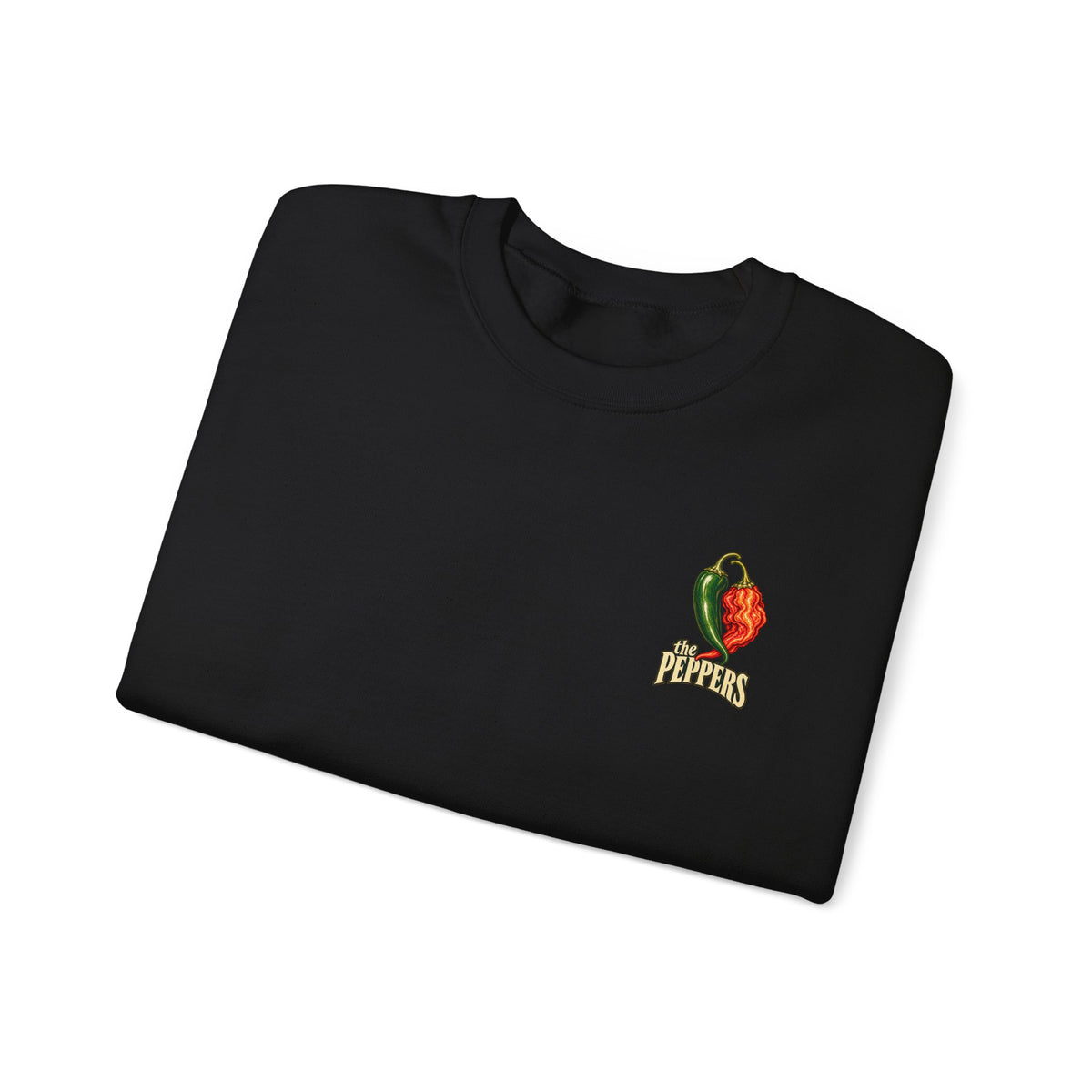 Pepper Band Crewneck Sweatshirt — 'The Peppers' Vintage Chili Art