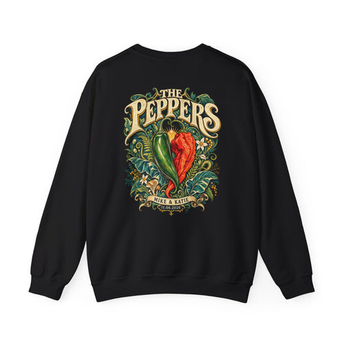 Pepper Band Crewneck Sweatshirt — 'The Peppers' Vintage Chili Art